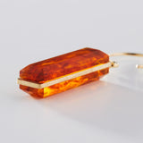 SQUARE HOOP PIERCED EARRING (LONG)