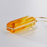 SQUARE HOOP PIERCED EARRING (LONG)