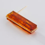 SQUARE STUD PIERCED EARRING (LONG)